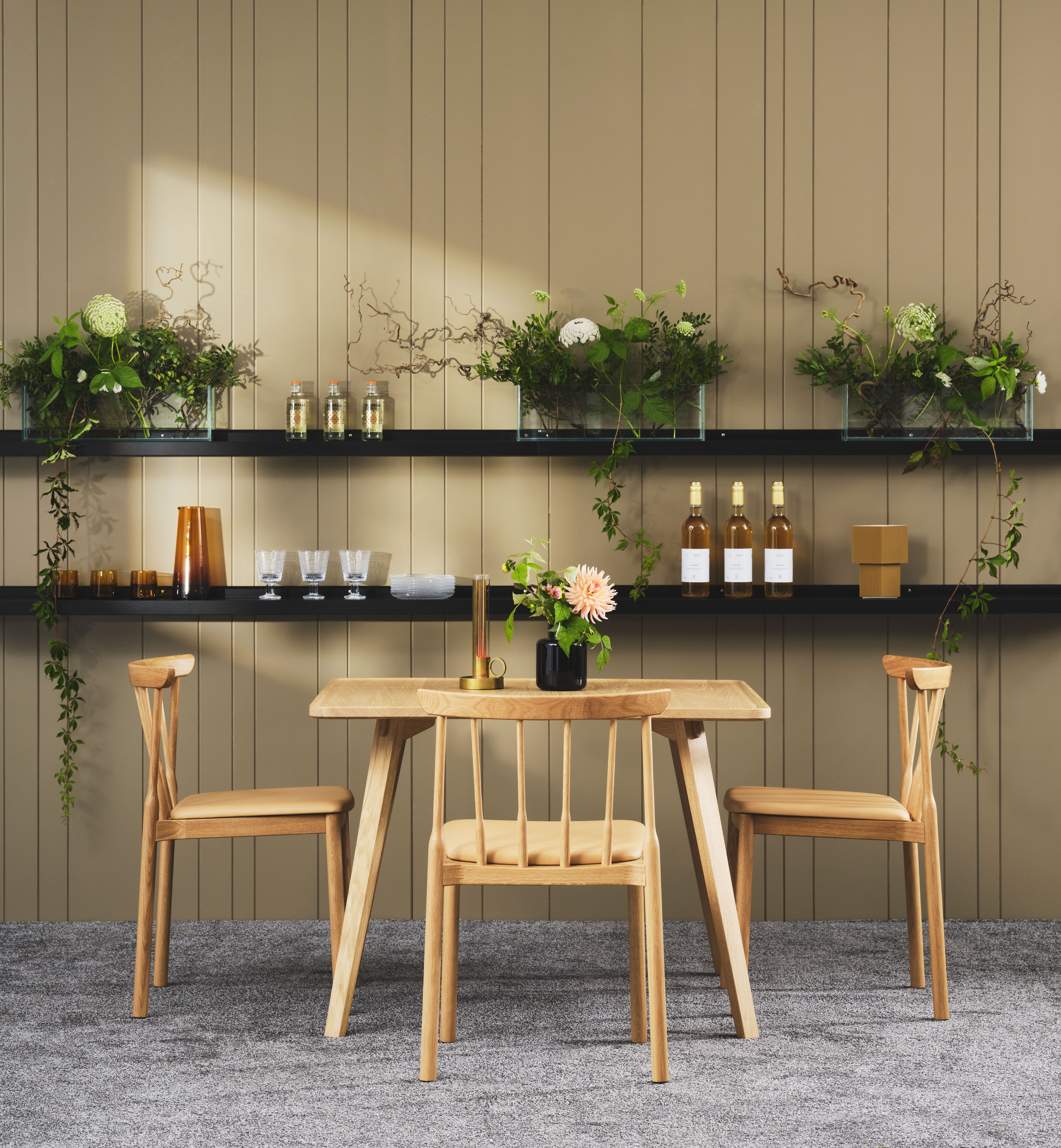 Mill table Taverna chair Front disply system Karl Andersson Söner